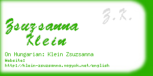 zsuzsanna klein business card